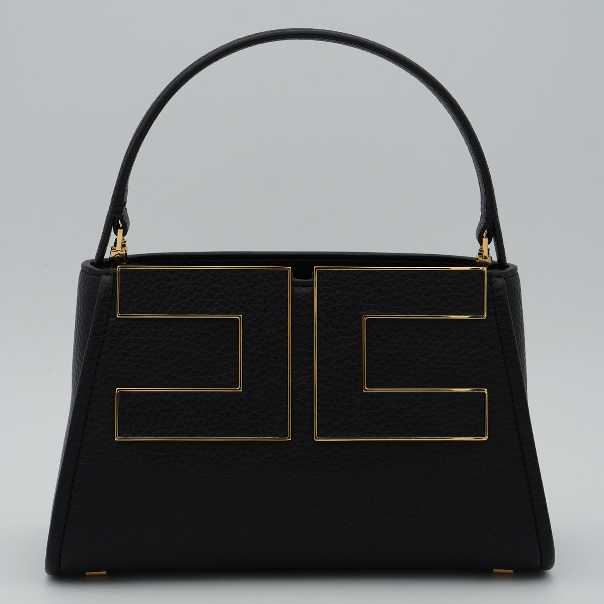 Borsa Elisabetta Franchi BS07A66E2 Nera con Logo Oro