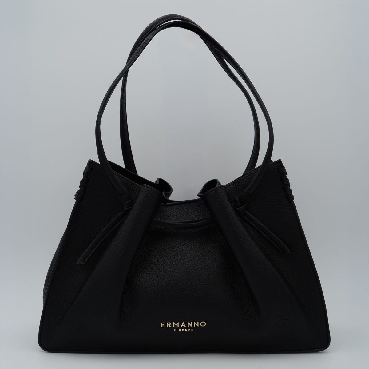 Borsa Ermanno Firenze by Ermanno Scervino Tote Benedetta 12402196 Nera con Doppi Manici e Chiusura Magnetica