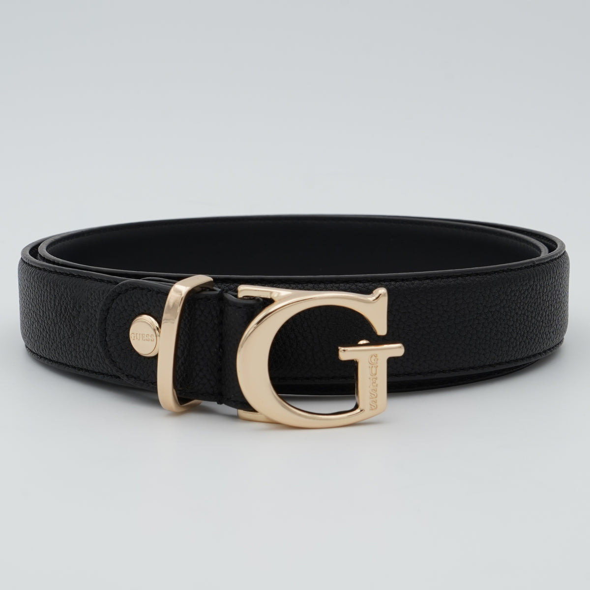 Cintura Guess Delphine BW9465P6330 Black Nera Effetto Pelle Martellata con Fibbia G Dorata