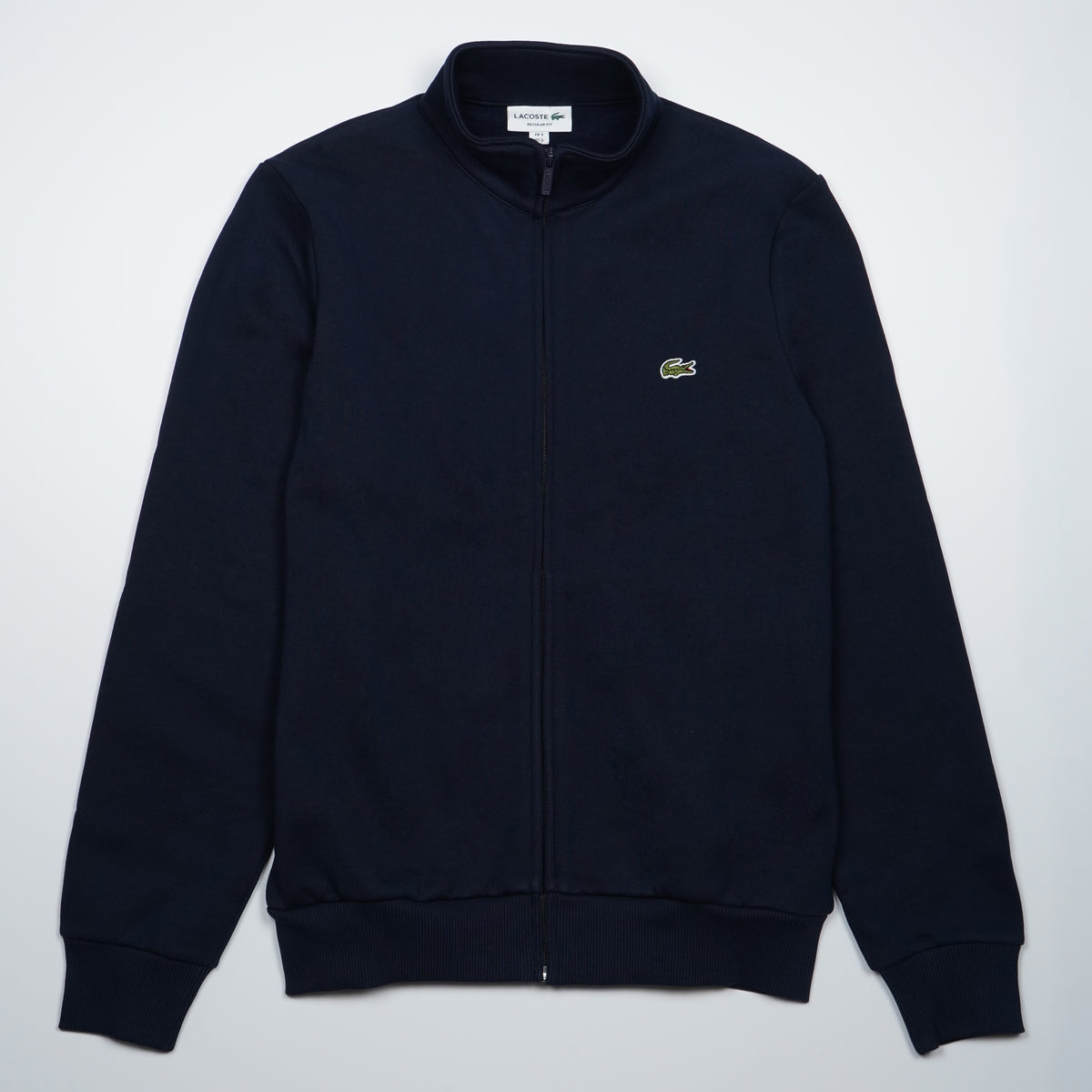 Felpa Lacoste SH8870-00-166 Blu Navy Full Zip con Collo Alto Regular Fit