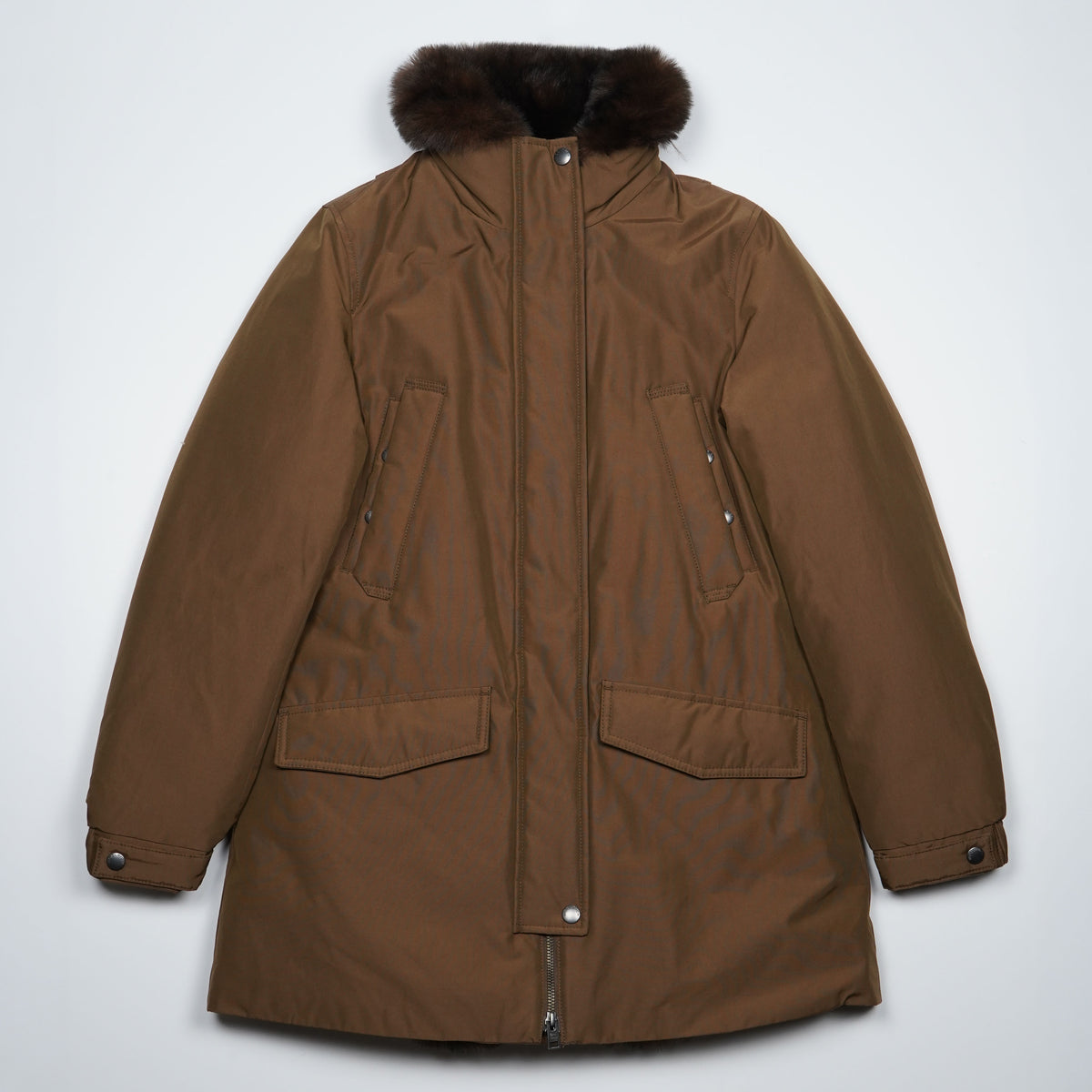 Parka Woolrich Erie 2245frut0001 Marrone con Pelliccia