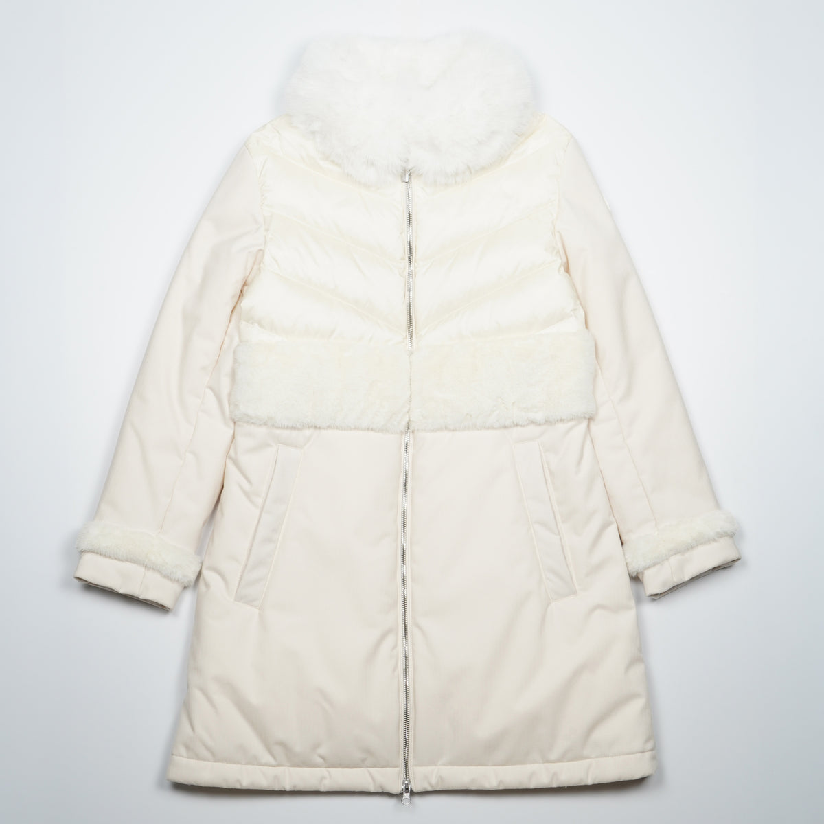 Piumino Lungo Colmar 2231E 624 Bianco Panna