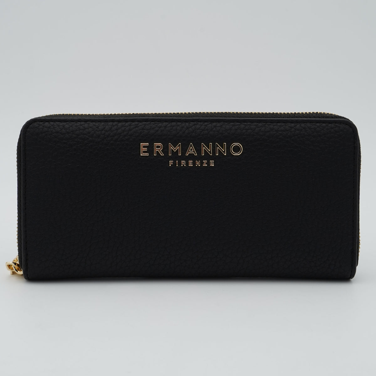 Portafoglio Ermanno Firenze by Ermanno Scervino Blackly Large Zip Wallet 12600431 Nero con Zip e Logo Dorato