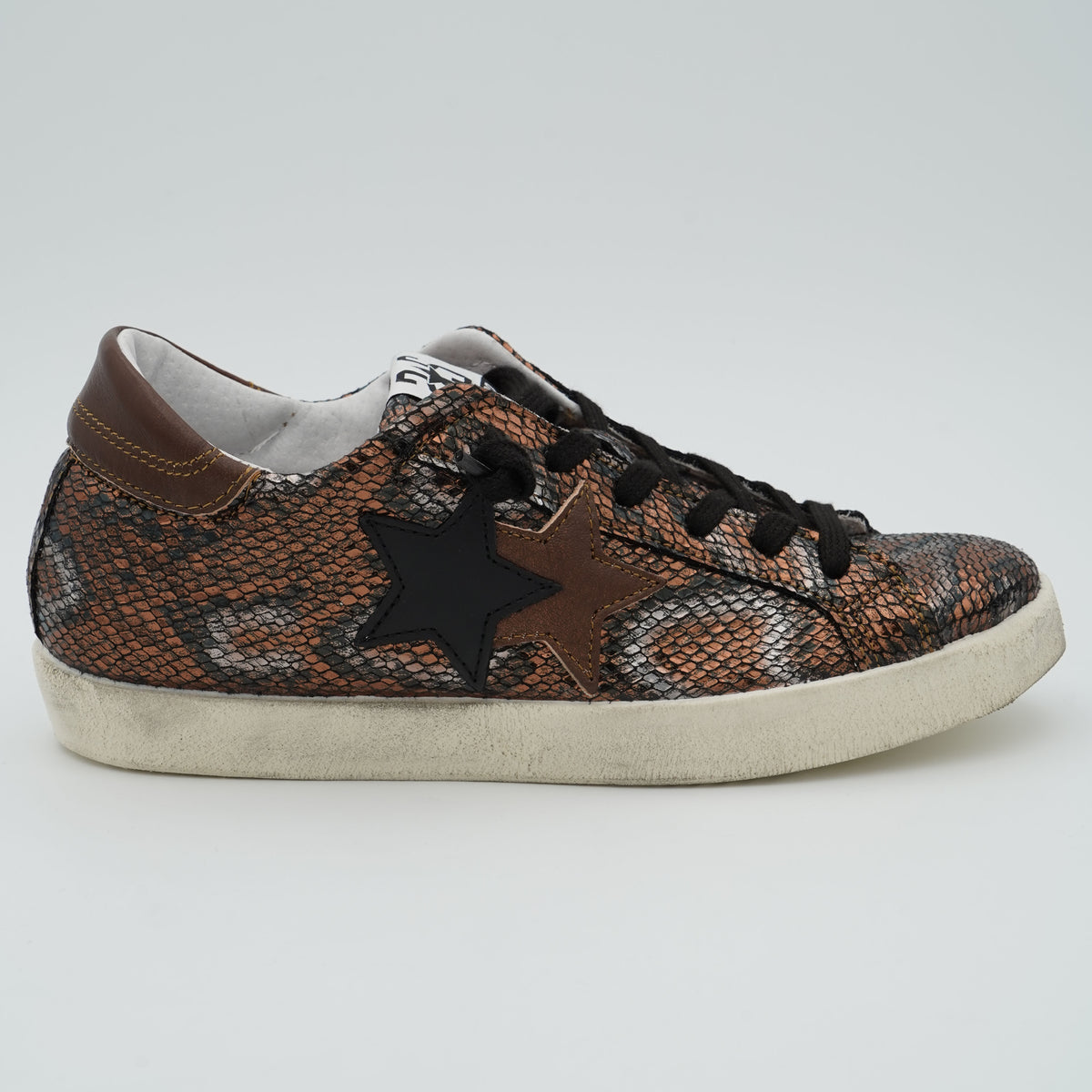 Sneakers 2Star 5290 Python Brown Black con Doppia Stella
