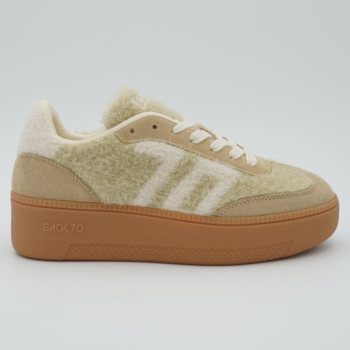 Sneakers Back 70 M005 Mohair Crema Butter con Suola Platform