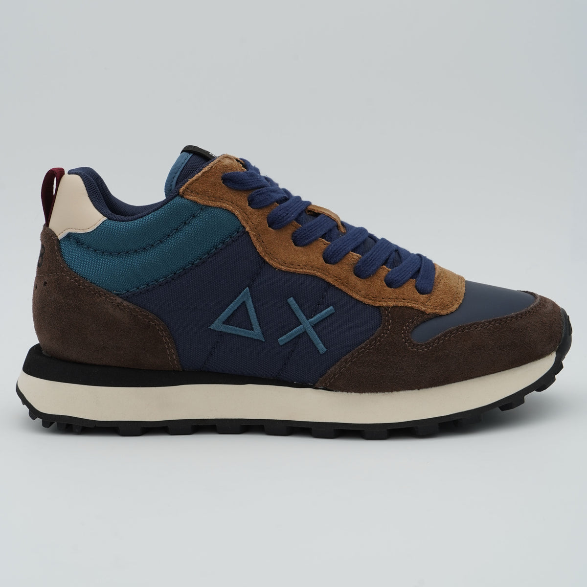 Sneakers SUN68 Tom 2.0 Mid Z46118 07 Navy Blue in Nylon e Suede con Suola EVA e Battistrada in Gomma