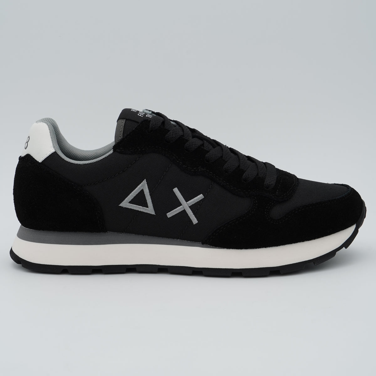 Sneakers SUN68 Tom Solid Z46101 11 Nero in Nylon e Suede con Logo Ricamato e Suola EVA