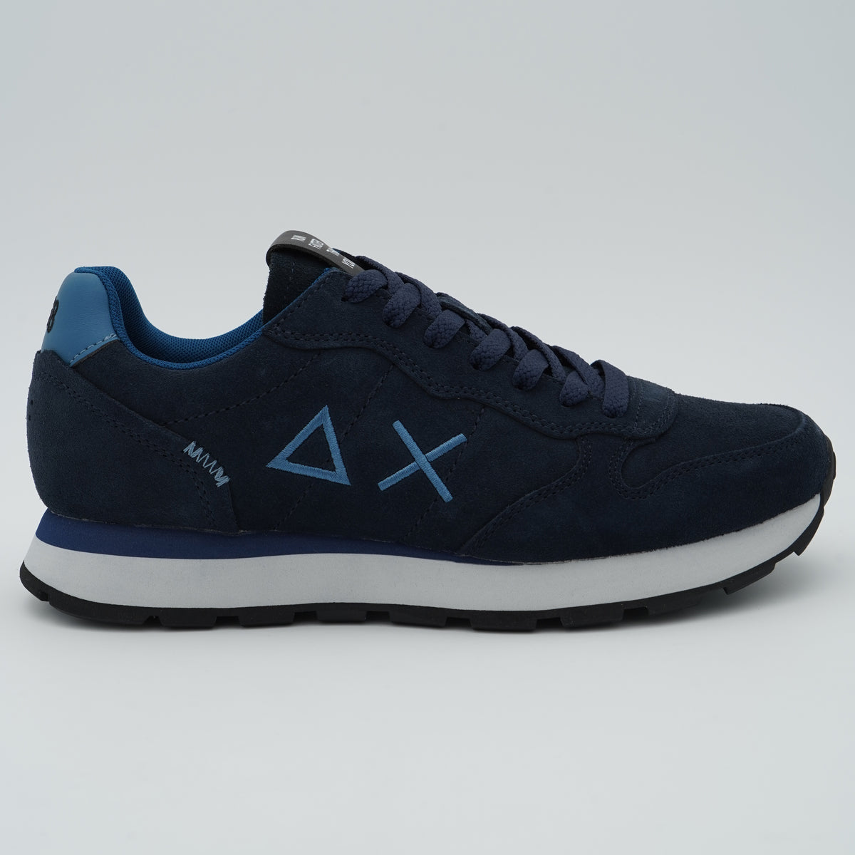 Sneakers SUN68 Tom Suede Z46106 07 Blu Navy in Camoscio con Logo Ricamato e Suola EVA