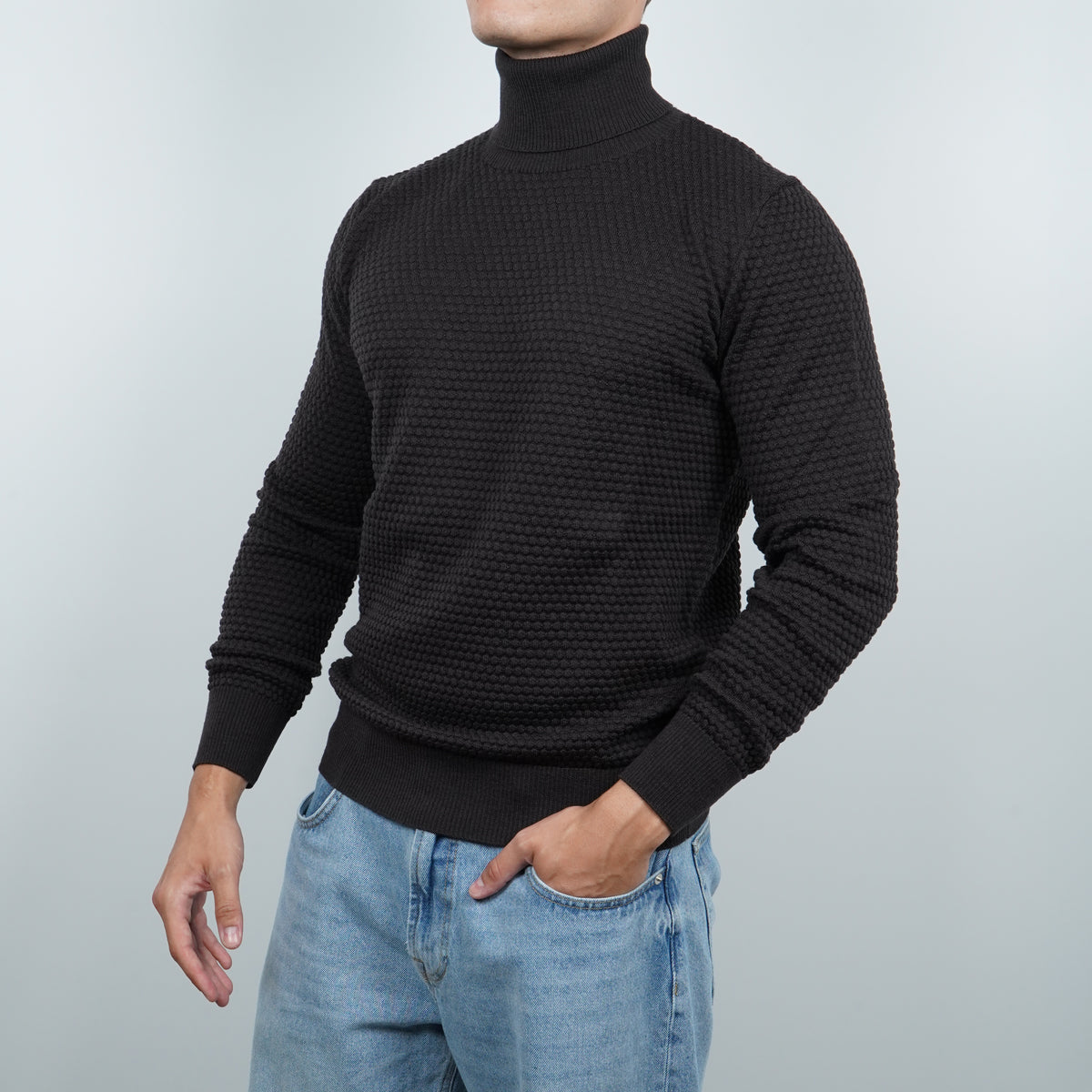 Maglione Dolcevita Pluriball Kangra W7K4011-00146 Nero