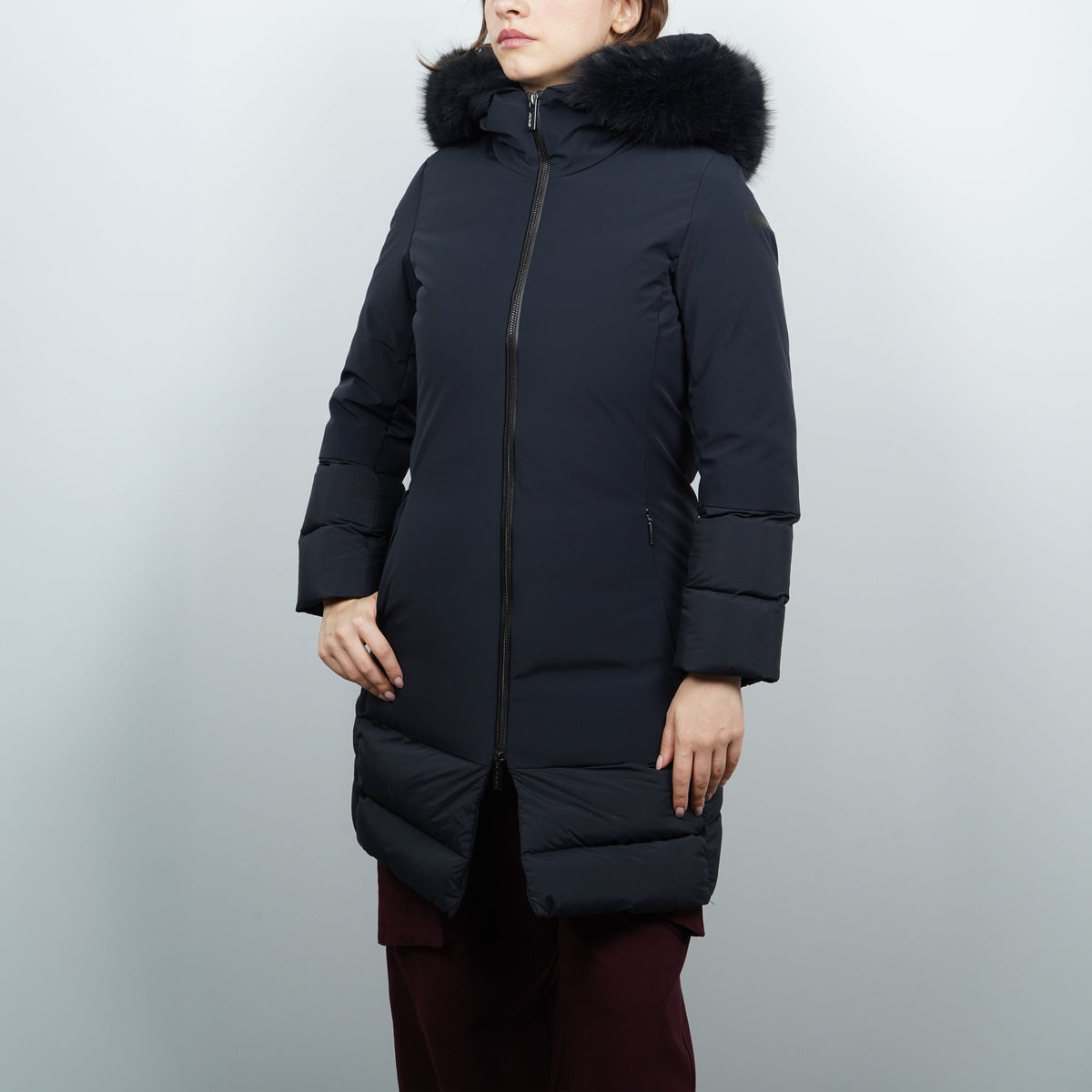 Piumino Lungo RRD W26507F 60 Blu Notte