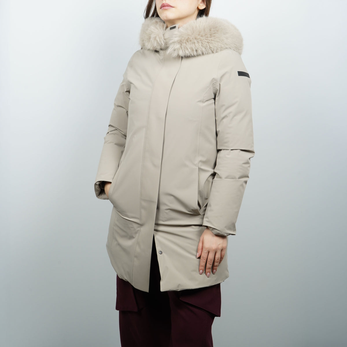 Piumino Lungo RRD W26511F Montecristo Long Fur 87 Beige