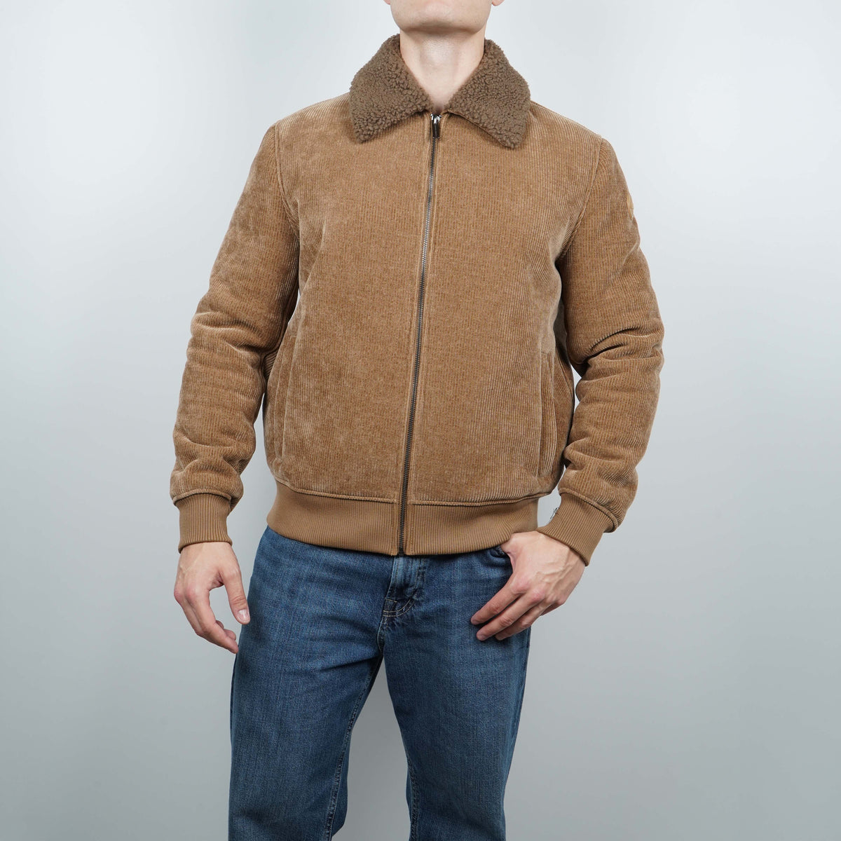 Giubbotto Colmar Originals 11000010 636 Beige Marrakech in Velluto a Coste con Collo Teddy