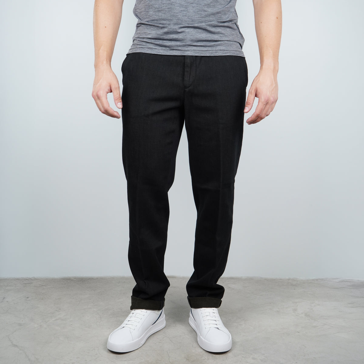 Pantaloni Dondup Gaubert Relax UP688DFK348UNB4-800 Blu Scuro in Denim 100% Cotone