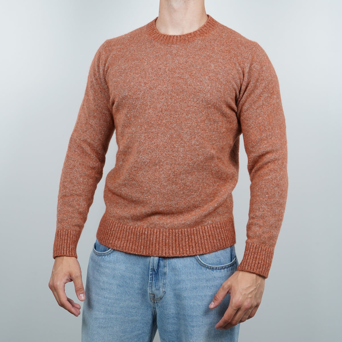 Maglione Girocollo Fantasia Kangra W7K4111-00213 Ruggine Mélange