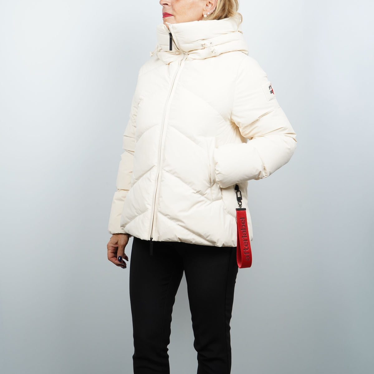 Piumino Corto After Label Helsinki N7864 020 Panna Oversize