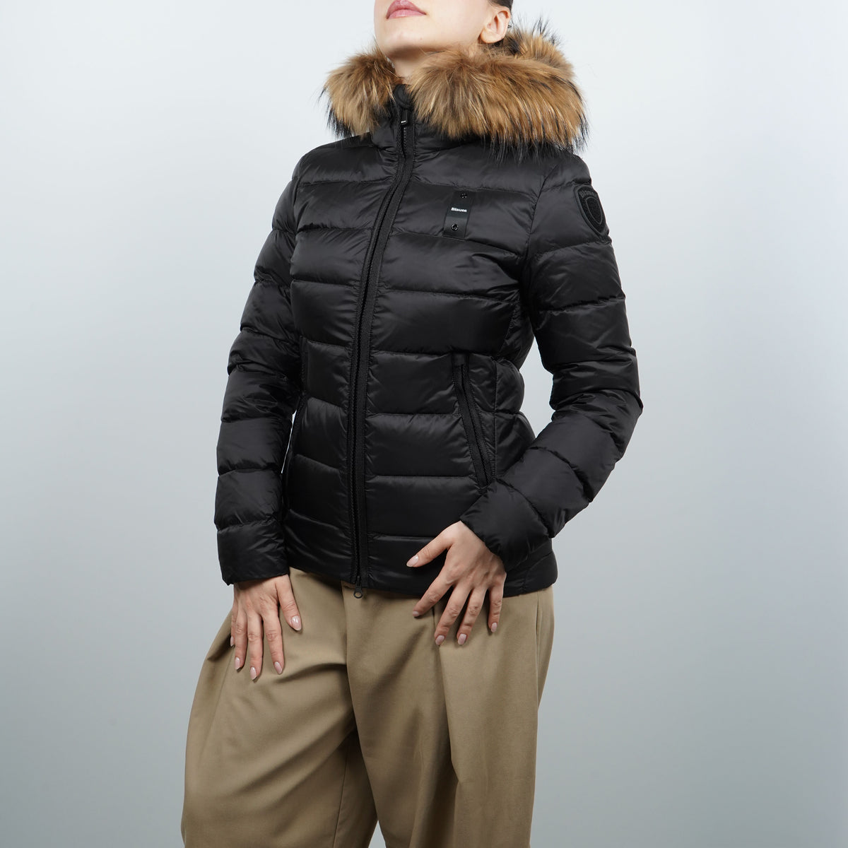 Piumino Blauer Arcadia 26WBLDC03038 999EI Nero con Imbottitura in Piuma