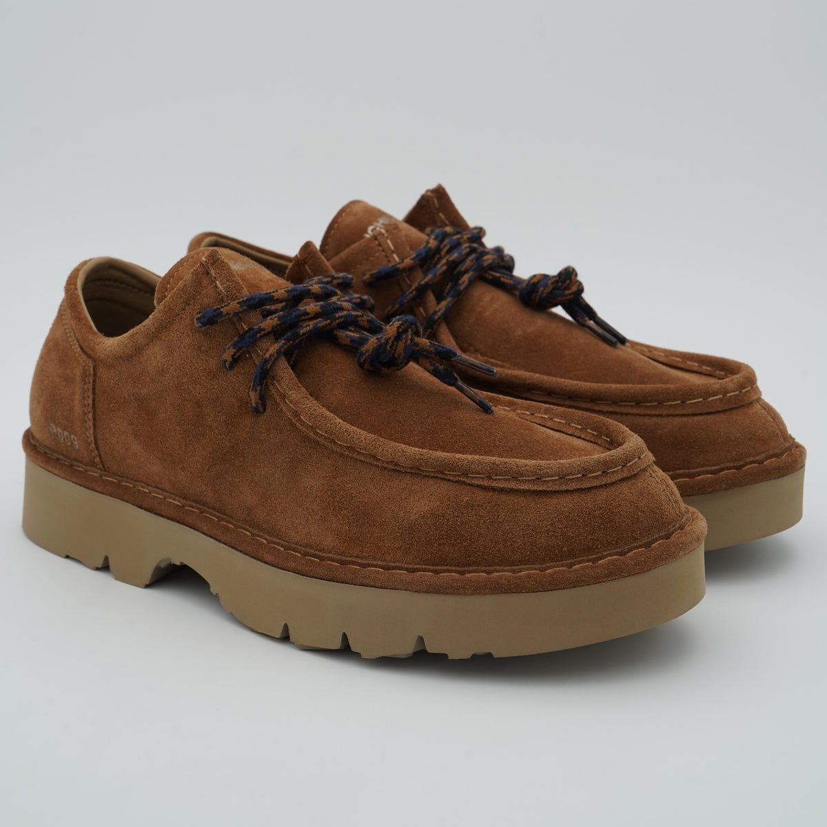 Scarpa Panchic Dune P009M014 D004 Cognac in Camoscio con Lacci Tricolore e Suola Carrarmato in EVA