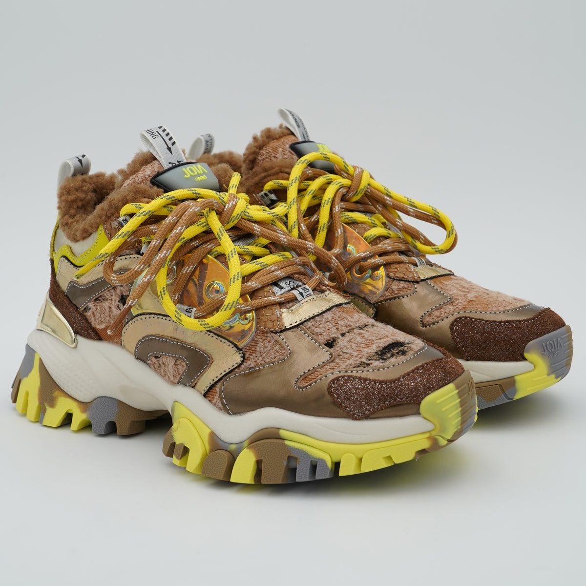 Sneakers Joia Paris 202602W124 Level Brown Yellow Chunky Multimateriale