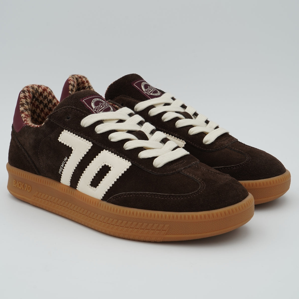 Sneakers Back 70 Double 108028 Suede Coffee Butter Marrone in Camoscio