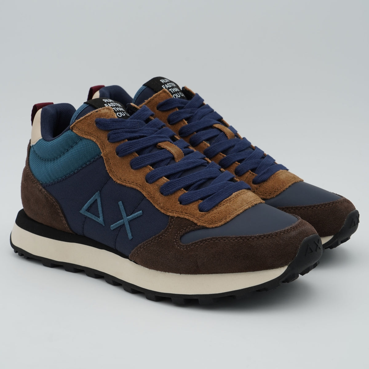 Sneakers SUN68 Tom 2.0 Mid Z46118 07 Navy Blue in Nylon e Suede con Suola EVA e Battistrada in Gomma