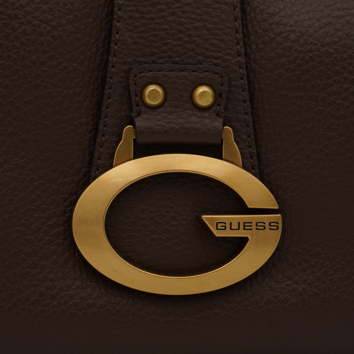 Borsa a Spalla Guess Camden HWBB9308020 Espresso Marrone Scuro con Logo G Dorato