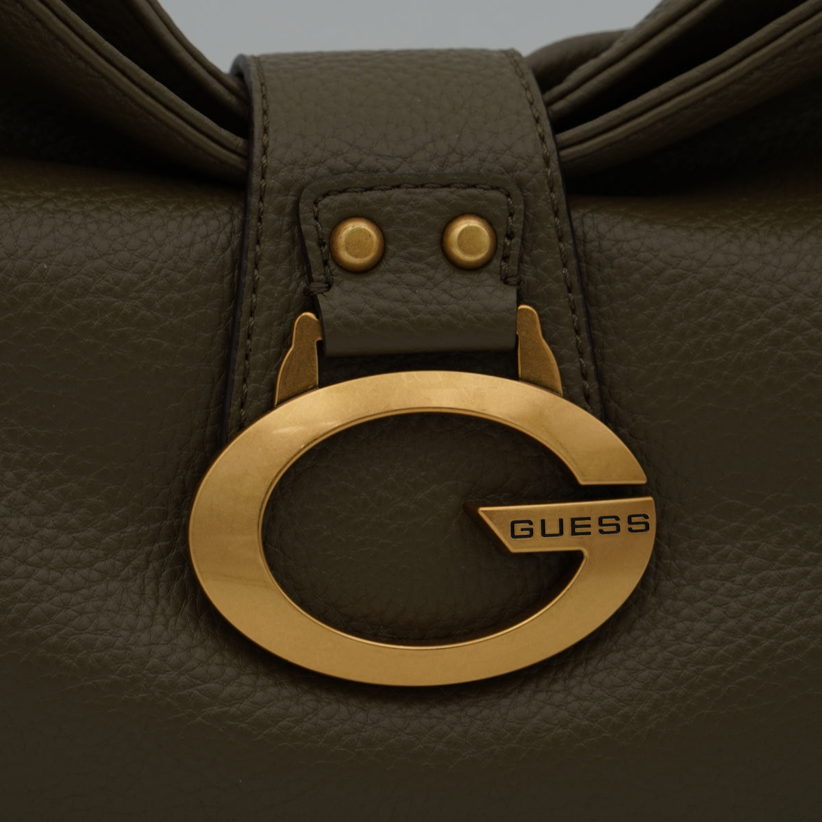 Borsa a Spalla Guess Camden Medium HWBB9308180 Olive Verde Oliva con Logo G Dorato