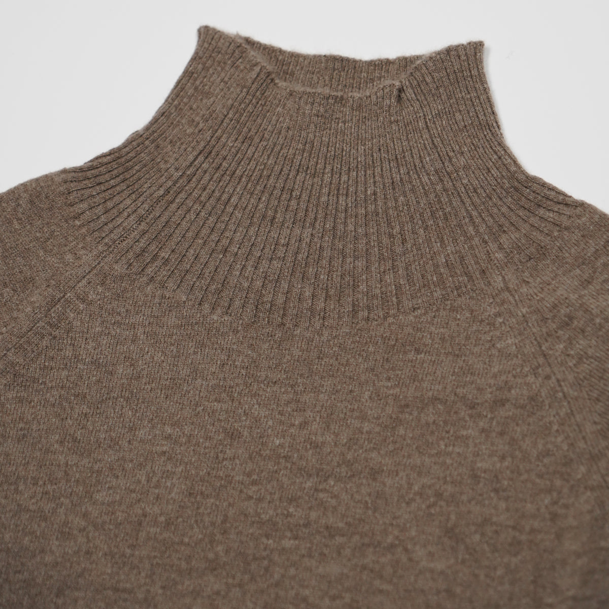 Maglione Lupetto Raglan Kangra 4520-00330 Tortora Mélange in Lana e Cashmere