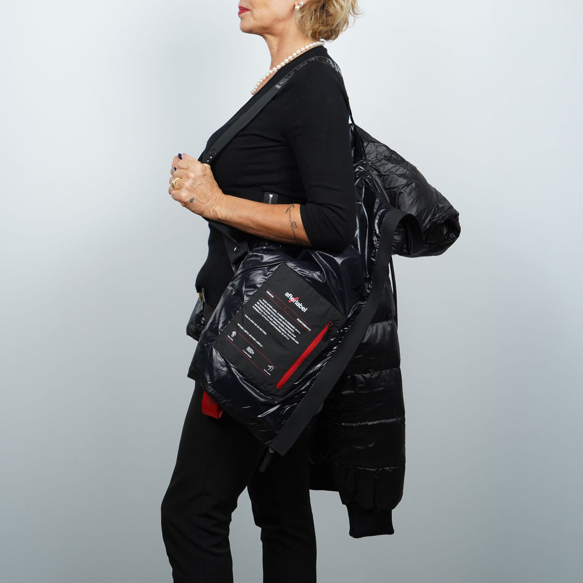 Piumino Corto After Label Blaine 999 Nero Oversize