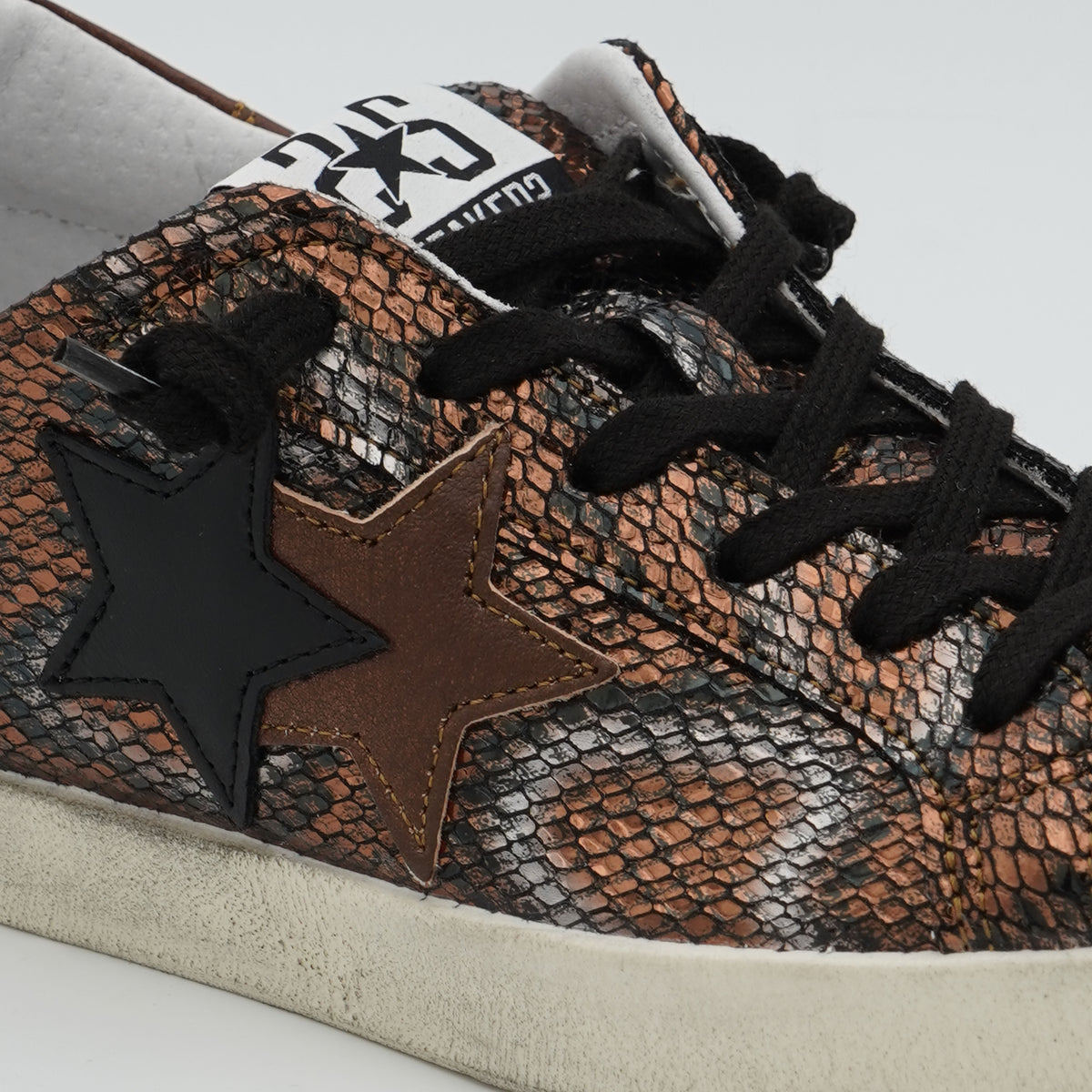 Sneakers 2Star 5290 Python Brown Black con Doppia Stella
