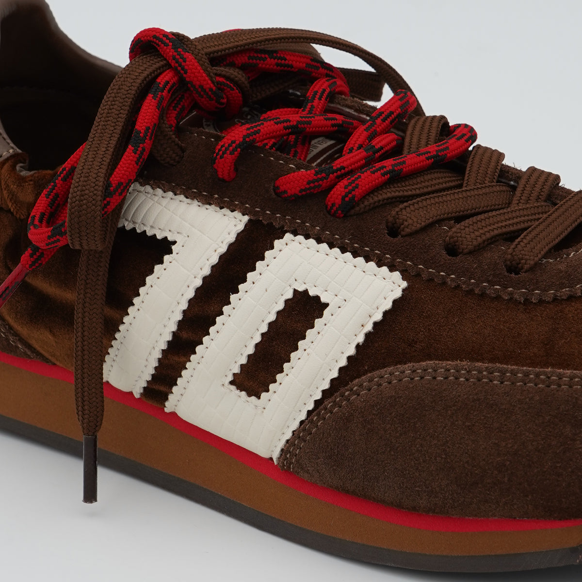 Sneakers Back 70 Rocket Velvet Brown Butter 70 Marrone con Dettagli Rossi