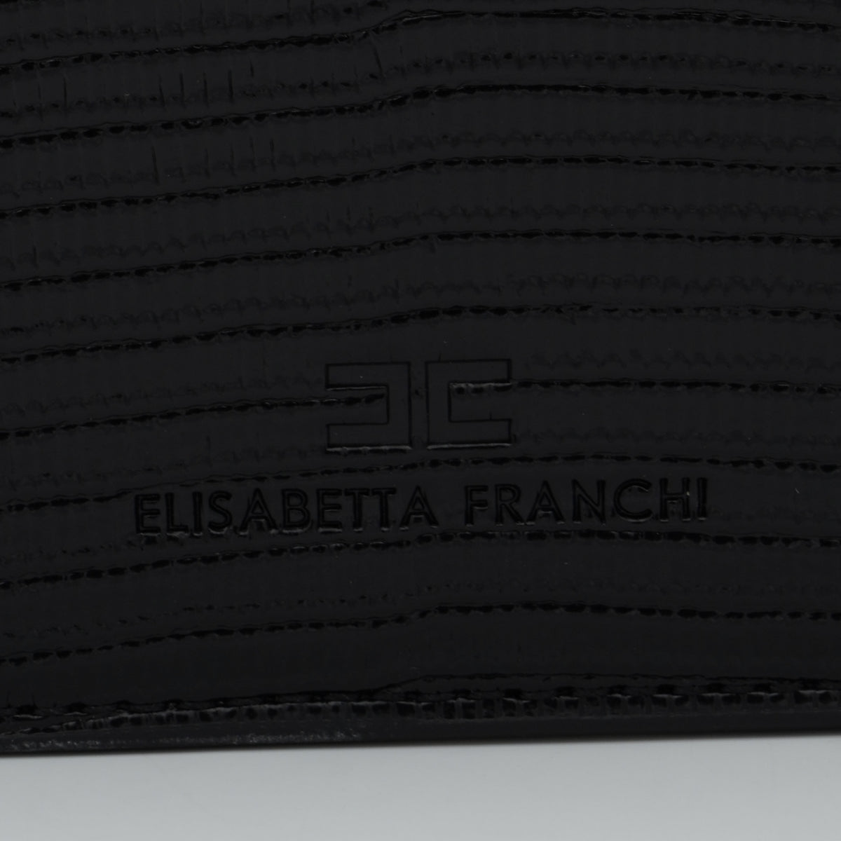 Borsa a Tracolla Elisabetta Franchi BS09A66E2 Nera con Logo Oro