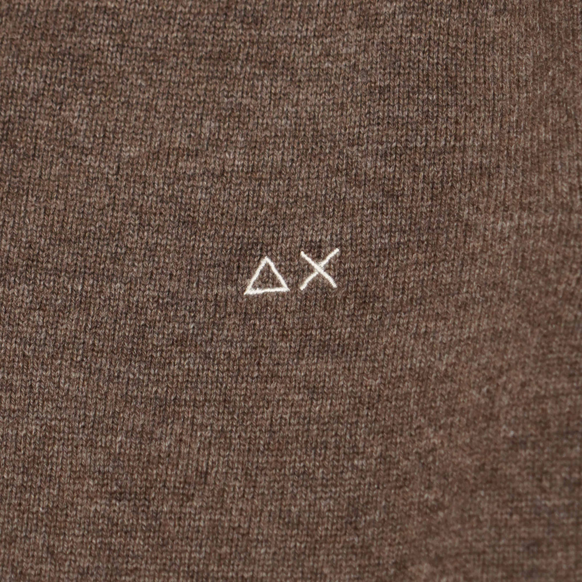 Maglione Girocollo SUN68 Sweater Warm Wool K46112-66 Marrone in Lana e Cashmere