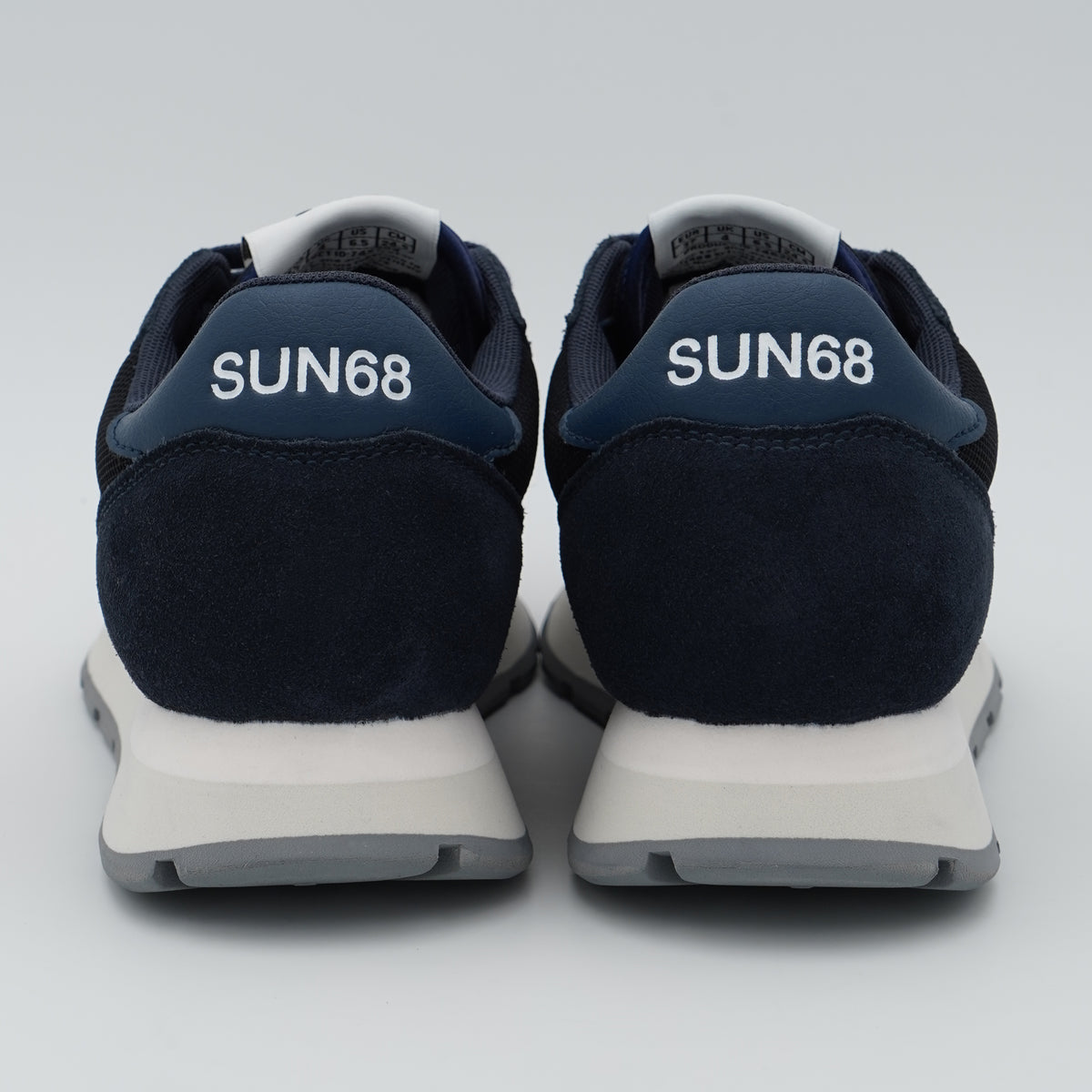Sneakers SUN68 Ally Glitter Textile Z46204 07 Blu Navy in Suede e Lurex con Logo Ricamato e Suola Running in EVA