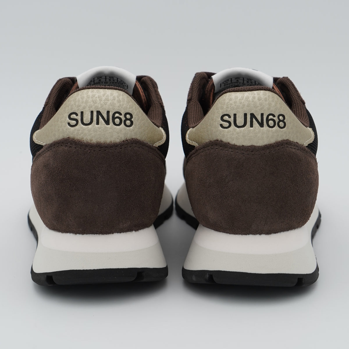 Sneakers SUN68 Ally Glitter Textile Z46204 08 Marrone in Suede e Lurex con Logo Ricamato e Suola Running in EVA