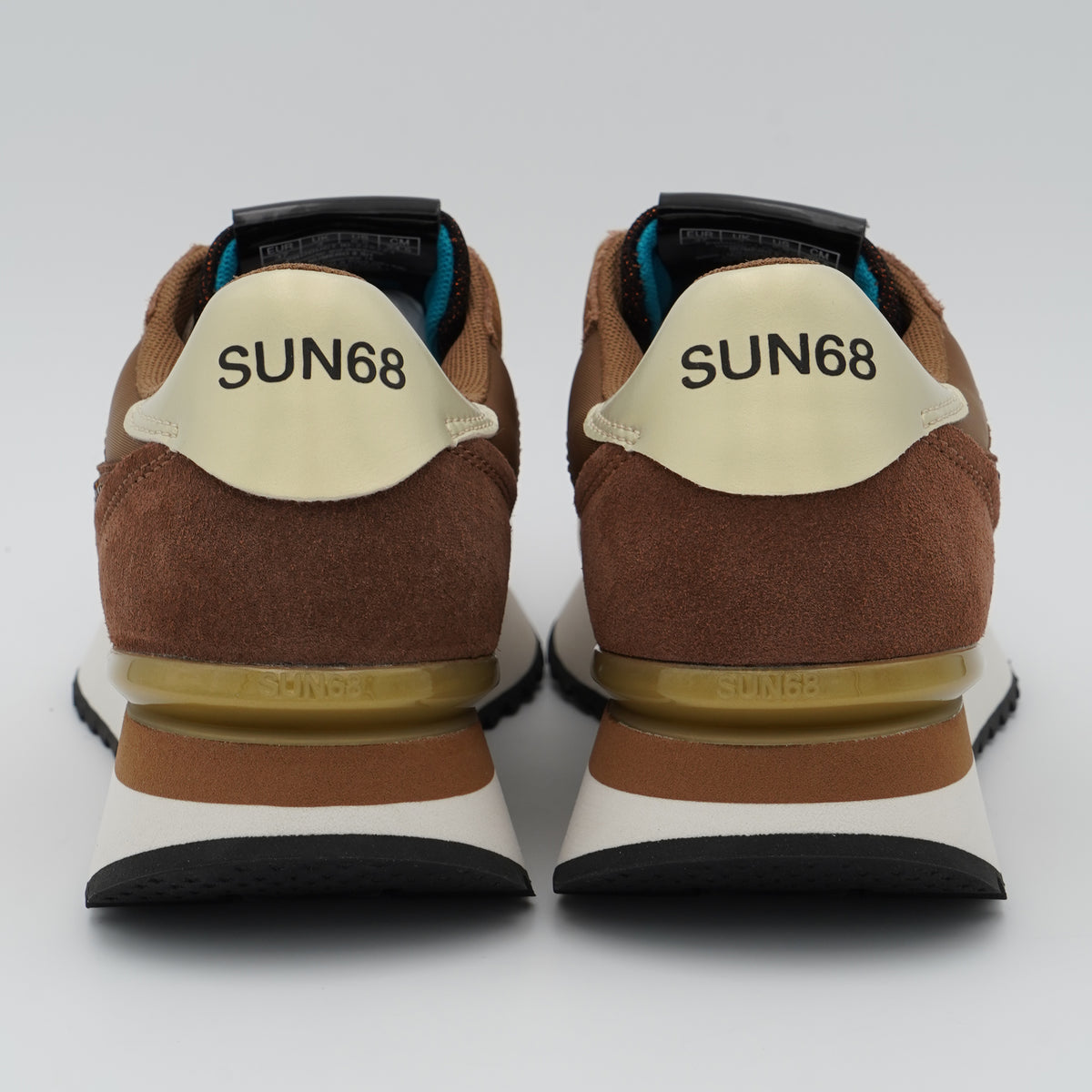 Sneakers SUN68 Stargirl Strass Logo Z46223 93 Volpe Marrone in Suede e Nylon con Logo Strass