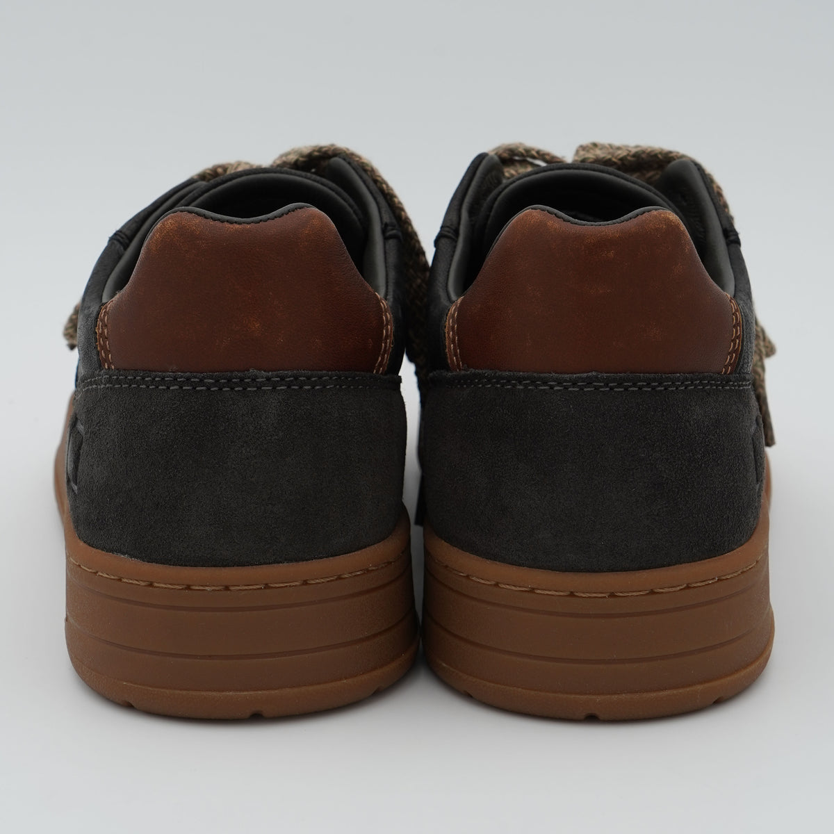 Sneakers D.A.T.E. Court 2.0 Used M451C2USBK Black in Pelle e Suede con Suola in Gomma