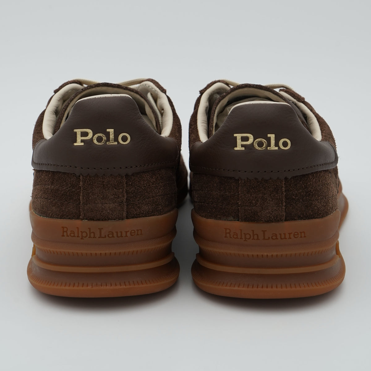Sneakers Polo Ralph Lauren Heritage Aera 809-973707-001 Marrone in Camoscio e Pelle con Suola Gum