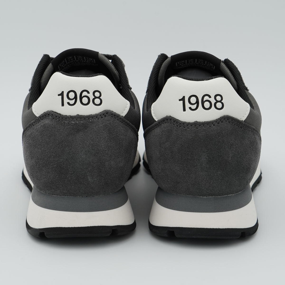 Sneakers SUN68 Tom Solid Z46101 47 Grigio Scuro in Nylon e Suede con Logo Ricamato e Suola EVA