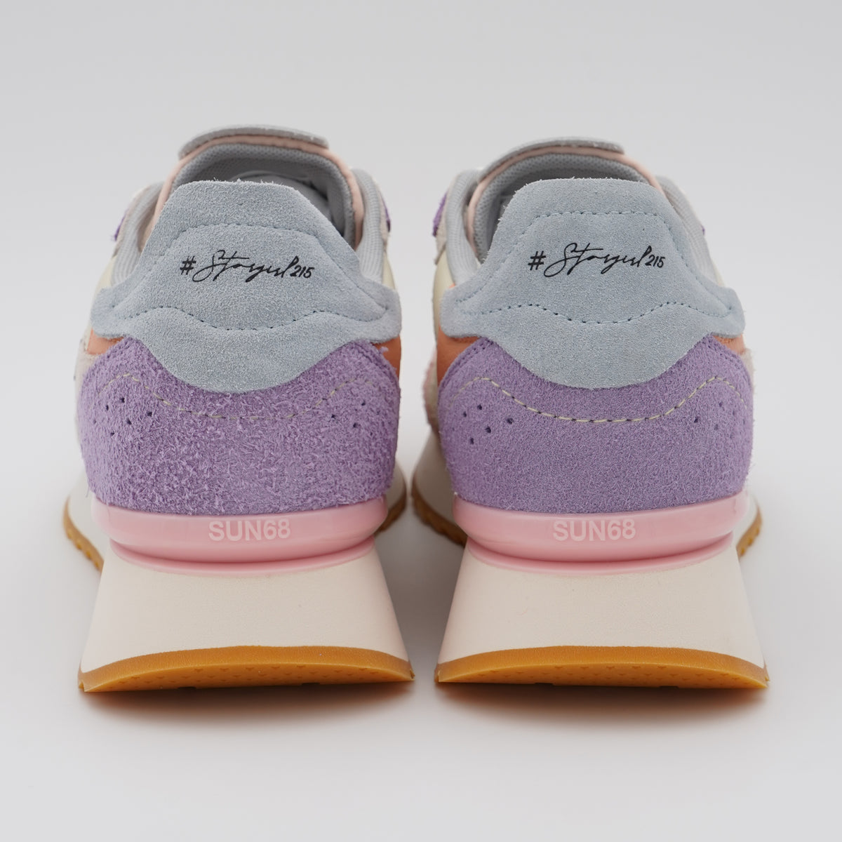 Sneakers Sun68 in camoscio multitone chiaro