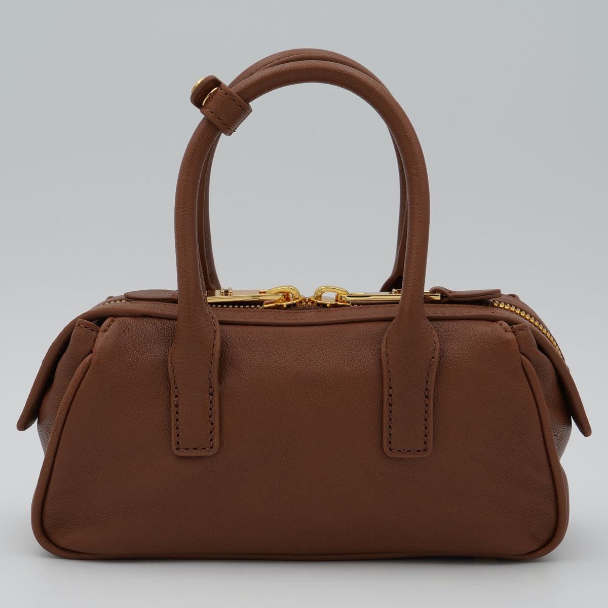 Borsa a Mano Elisabetta Franchi BS58A67E2 Sigaro con Dettagli Oro