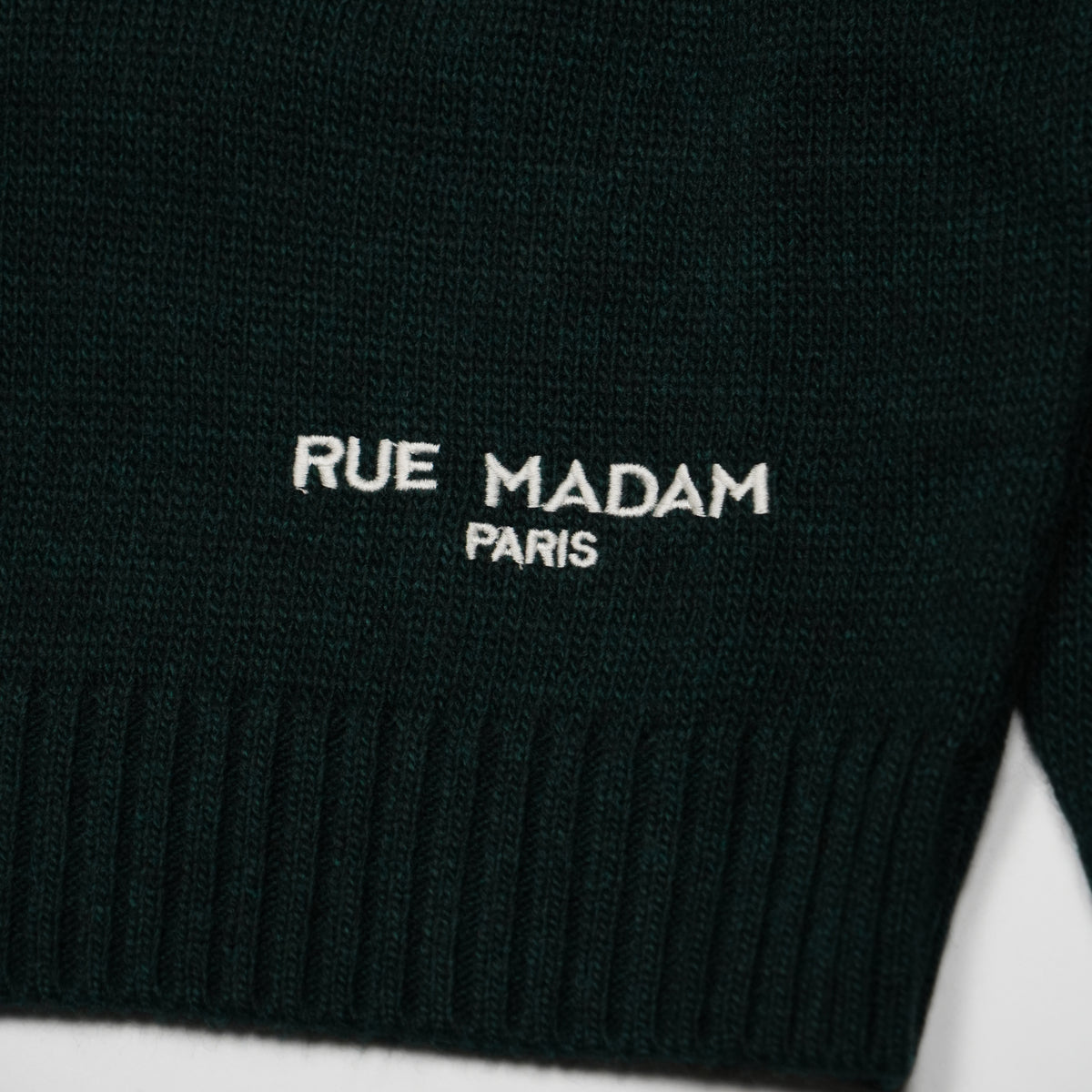 Maglione Rue Madam Paris Marvin Love Jumper 1612 Verde Bosco in Misto Lana con Orsetto Marvin Ricamato e Logo