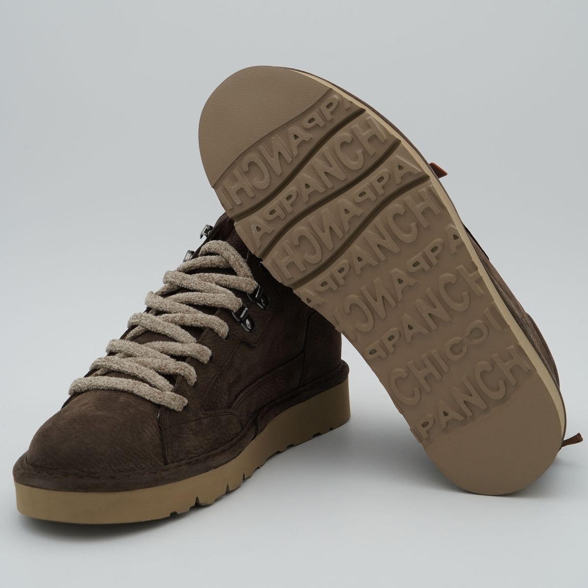 Polacchino Panchic Clay P007M007 D007 Marrone Caffè in Nabuk Bottalato con Fodera in Microfibra e Suola EVA