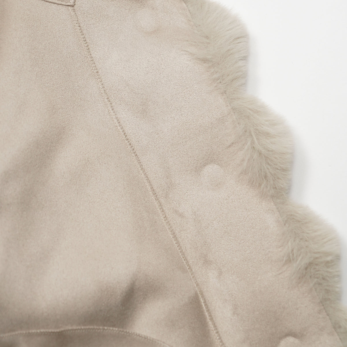 Ecopelliccia RRD W26574 85 Beige Ghiaccio con Cappuccio