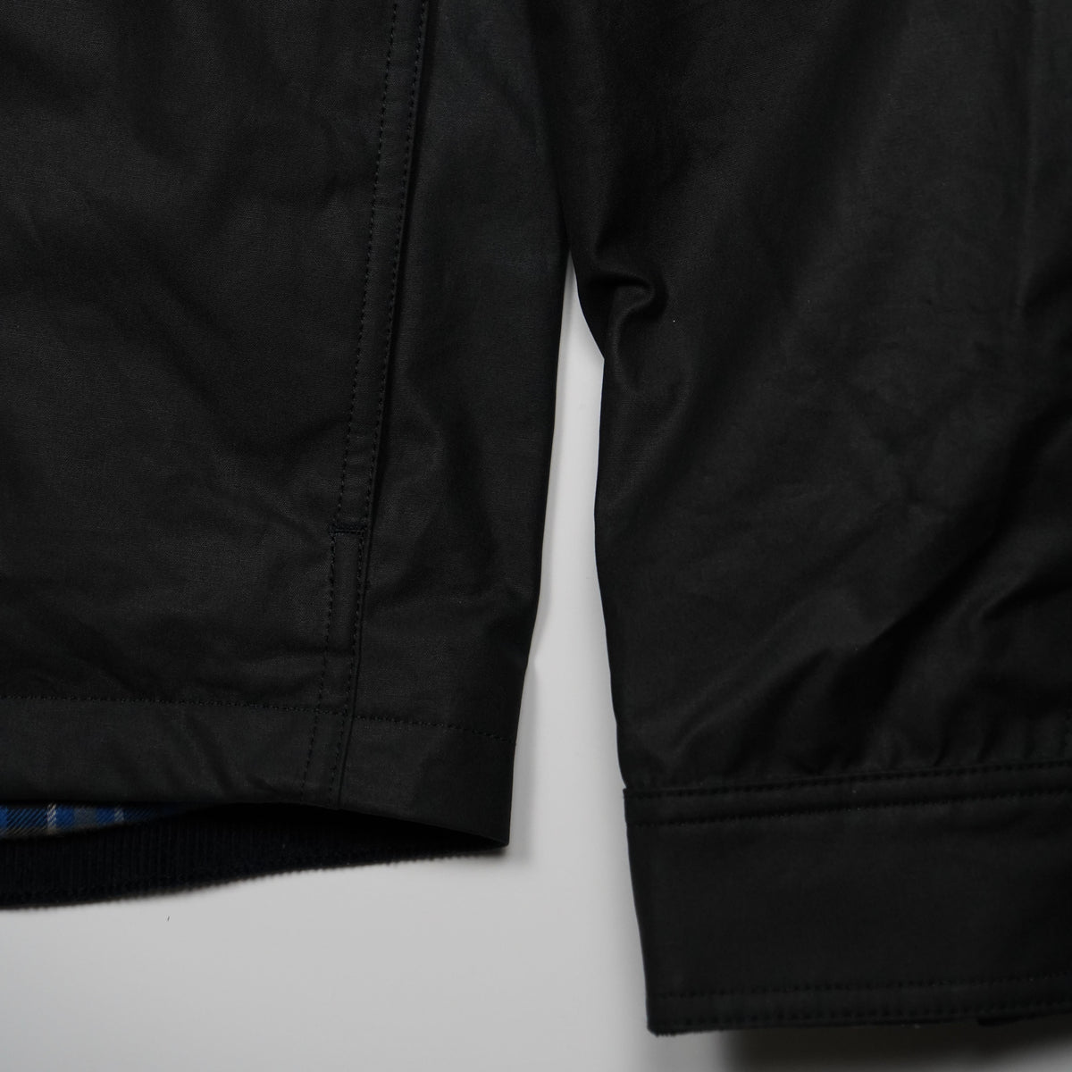 Giacca Belstaff Blu Navy in Cotone Cerato con Colletto in Velluto