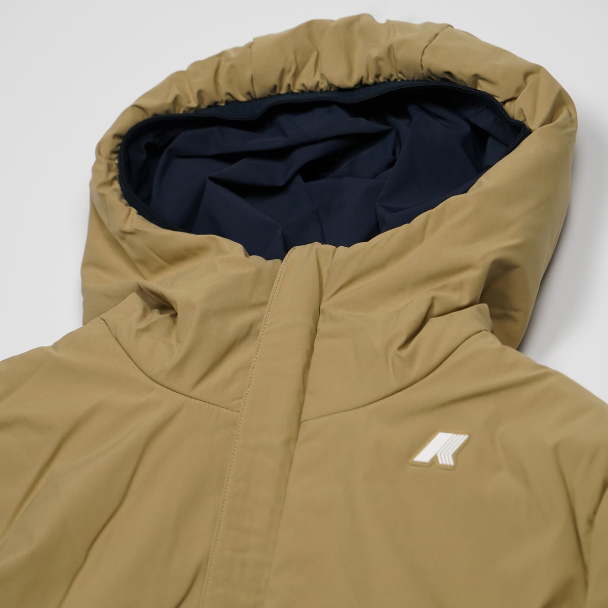 Giubbotto Lungo Kway Jacob ST Warm Double k6128ww D0V Blu Navy e Beige Khaki