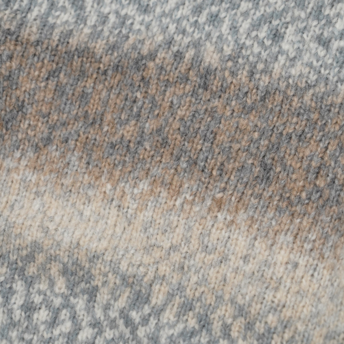 Maglione Dondup UT309 M01037U 002 920 Grigio Mélange Multicolore in Misto Lana e Alpaca con Girocollo, Maniche Raglan e Lavorazione Jacquard