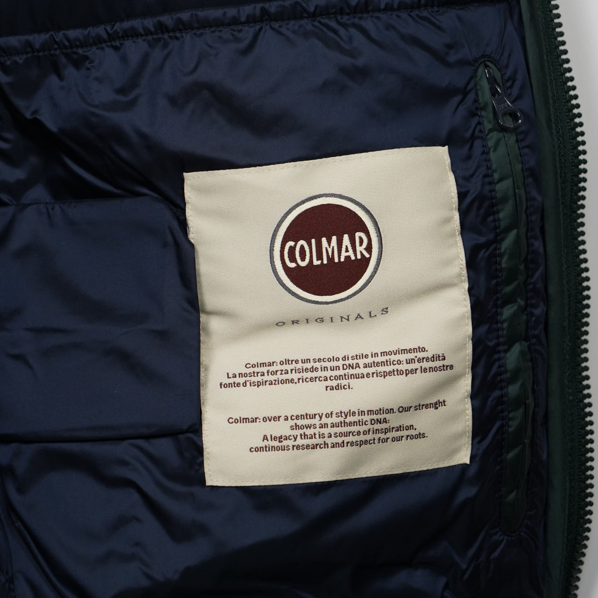 Piumino Colmar Originals Minimal 1207 789 Verde con Imbottitura in Piuma