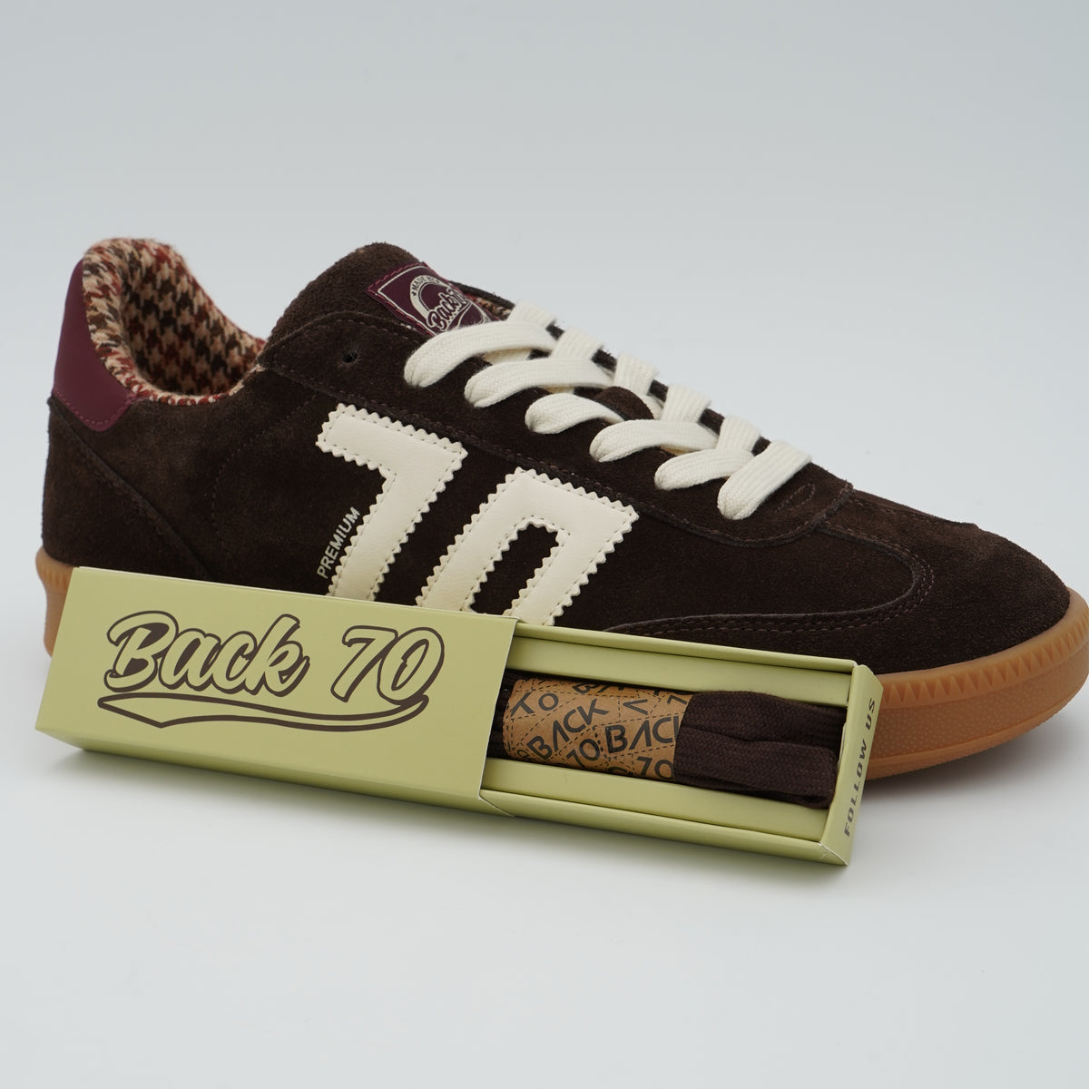 Sneakers Back 70 Double 108028 Suede Coffee Butter Marrone in Camoscio