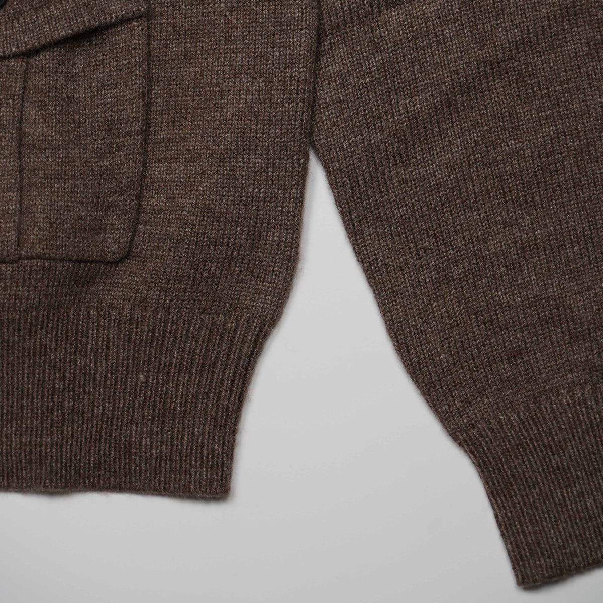 Cardigan SUN68 Field Pocket Warm Wool K46116-66 Tortora in Lana e Cashmere