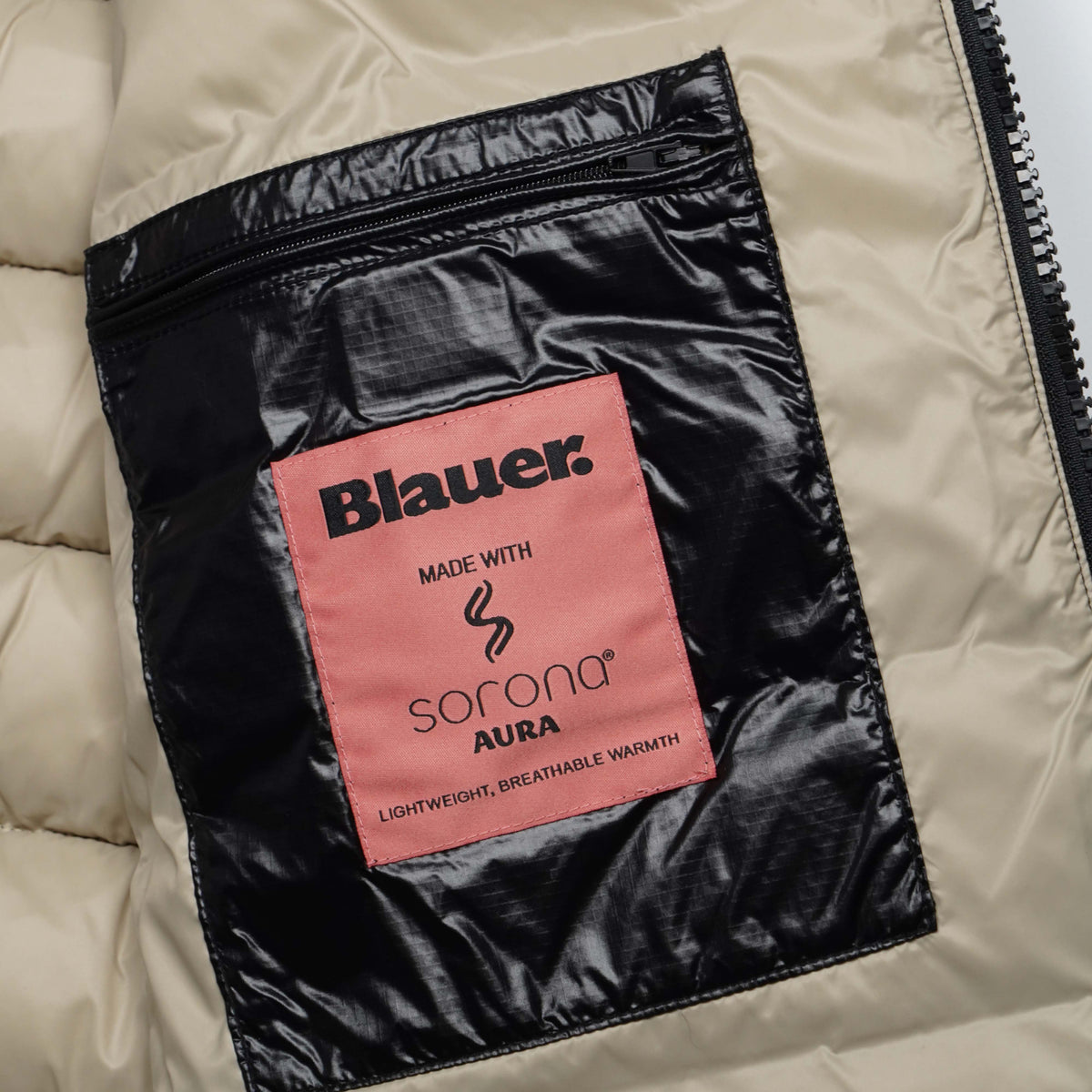 Piumino Blauer Adams Nero Lucido con Cappuccio